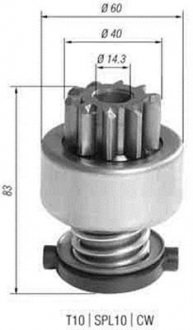 Бендикс стартера MAGNETI MARELLI 940113020393