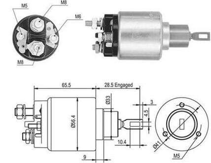 Тяговое реле, стартер MAGNETI MARELLI 940113050048