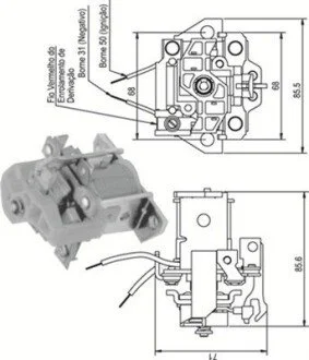 Соленоїд стартера MAGNETI MARELLI 940113050338 (фото 1)
