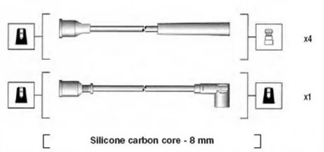 MSK766 К-т проводов зажигания MAGNETI MARELLI 941185050766