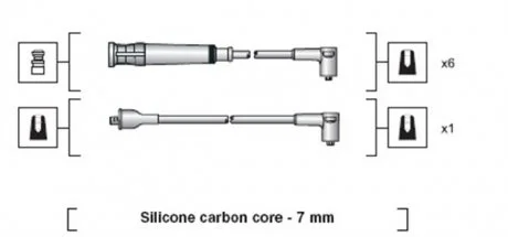 Комплект проводов зажигания MAGNETI MARELLI 941318111044
