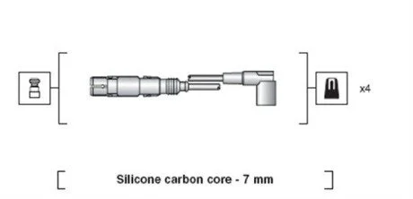 Комплект высоковольтных проводов AUDI A3,A4 VW BORA,GOLF IV,V,PASSAT,TOURAN [] MAGNETI MARELLI 941318111163
