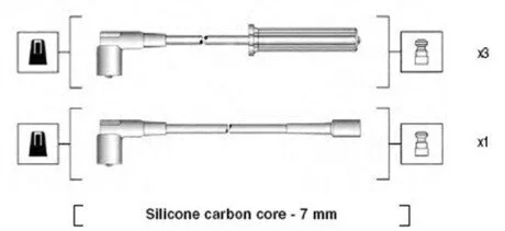 Фото дроти запалення, набір MAGNETI MARELLI 941365030926 Дроти запалення, набір MAGNETI MARELLI 941365030926
