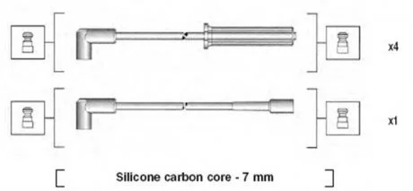 MSK930 К-т проводов зажигания MAGNETI MARELLI 941365070930
