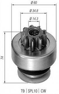 Бендикс стартера MAGNETI MARELLI AMB0071