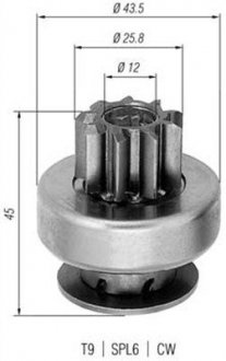 Бендикс стартера MAGNETI MARELLI AMB0237