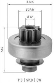 Бендикс стартера MAGNETI MARELLI AMB0379 (фото 1)