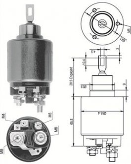 Втягивающее реле стартера (электромагнит) AUDI 71-90 VW 73-88 DB W114/116/123 FIAT [940113050124] MAGNETI MARELLI AME0124