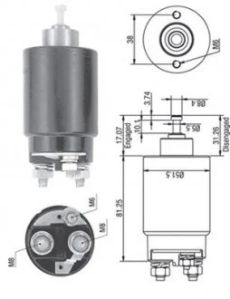FORD Втягивающее реле MOTORCRAFT TRANSIT 2.5TD [940113050264] MAGNETI MARELLI AME0264