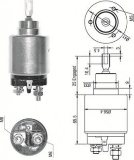 Втягивающее реле стартера RENAULT 1,1-2,0 VOLVO 1,6/1,7 MAGNETI MARELLI AME0273