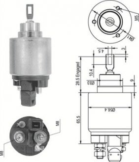 Втягивающее реле стартера AUDI VW SEAT SKODA FORD [940113050343] MAGNETI MARELLI AME0343 (фото 1)