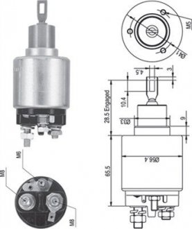 Втягивающее реле стартера FORD 1,4/1,8/2,9 92-96 [940113050344] MAGNETI MARELLI AME0344