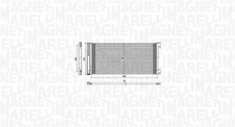 Конденсер кондиционера MAGNETI MARELLI BC808