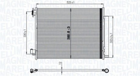 Конденсер кондиціонера MAGNETI MARELLI BC823 (фото 1)