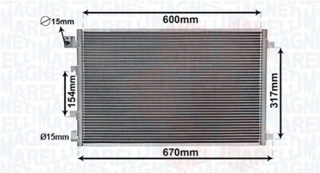 Конденсер кондиціонера MAGNETI MARELLI BC879 (фото 1)