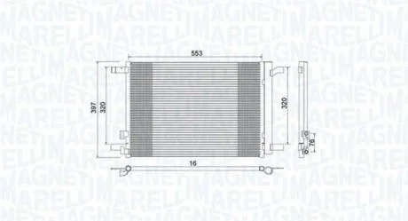 Конденсер кондиционера MAGNETI MARELLI BC964