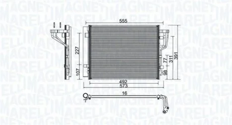 Радиатор HYUNDAI I30 DIESEL 07- MAGNETI MARELLI BC976