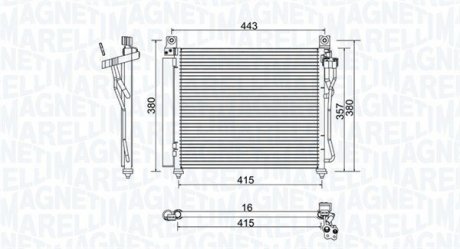 Конденсер кондиціонера MAGNETI MARELLI BC980 (фото 1)