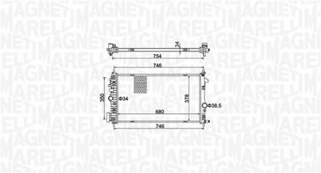 Радіатор охолоджування MAGNETI MARELLI BM1523
