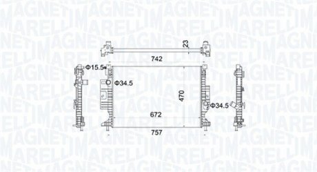 Радіатор охолоджування MAGNETI MARELLI BM1553