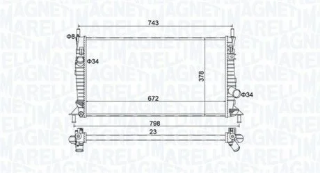 Радіатор охолоджування MAGNETI MARELLI BM1574