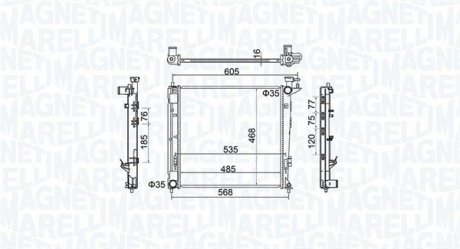 Радіатор охолоджування MAGNETI MARELLI BM1605