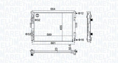 Радіатор охолоджування MAGNETI MARELLI BM1606