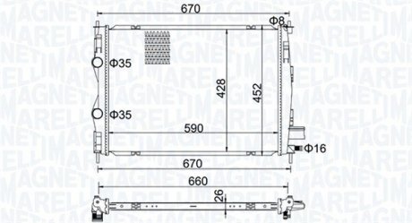 Радіатор охолоджування MAGNETI MARELLI BM1626