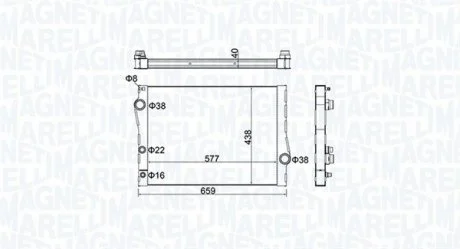 Радіатор охолоджування MAGNETI MARELLI BM1635