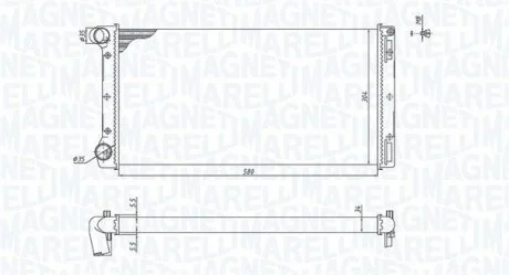 Радіатор двигуна, головний MAGNETI MARELLI BM168