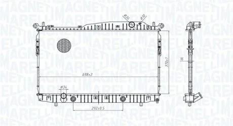 Радиатор охлаждения MAGNETI MARELLI BM1796