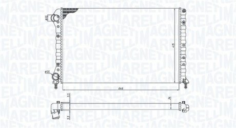 Радіатор двигуна, головний MAGNETI MARELLI BM179 (фото 1)