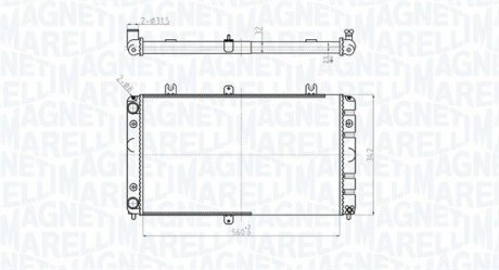 Радиатор LADA PRIORA 2170 1.6 08- (560x342x32) MAGNETI MARELLI BM1814 (фото 1)