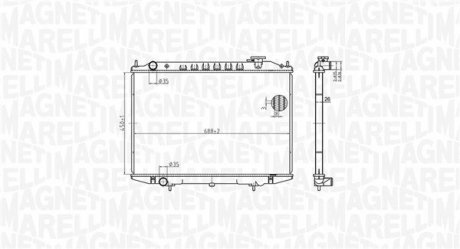 Радіатор охолоджування MAGNETI MARELLI BM1835 (фото 1)