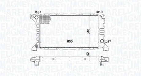 Радиатор двигателя FORD TRANSIT 2,5D MAGNETI MARELLI BM1935