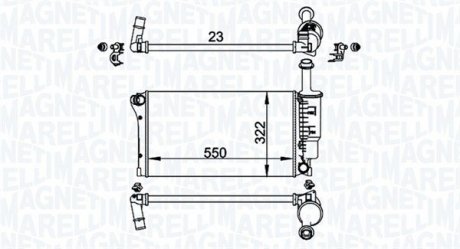 CHLODNICA WODY FIAT PANDA 1.1/1.2 03- MAGNETI MARELLI BM1962 (фото 1)