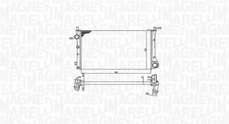Радіатор двигуна, головний MAGNETI MARELLI BM382