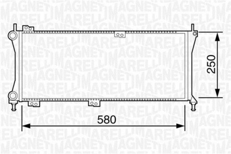 Радіатор двигуна, головний MAGNETI MARELLI BM814