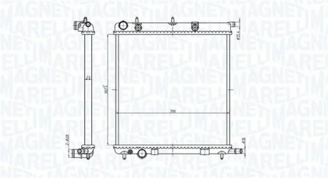 Радіатор, охолодження двигуна MAGNETI MARELLI BM819