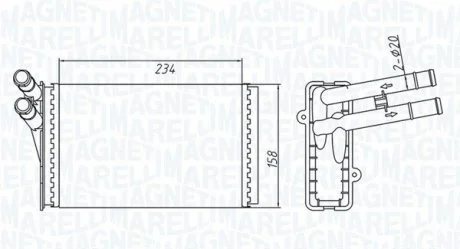 Радиатор печки MAGNETI MARELLI BR409