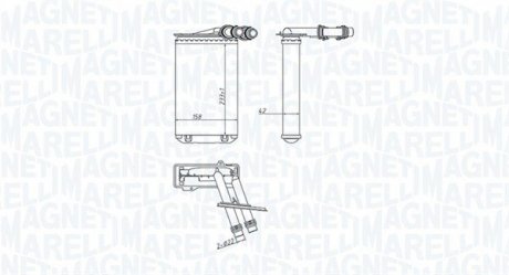 VW радіатор пічки Golf IV, Bora,Seat,Skoda Octavia 96- MAGNETI MARELLI BR445