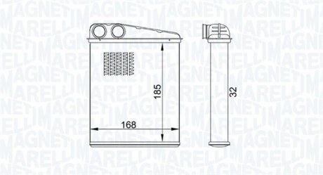 BMW радіатор опалення MINI 06-, DB W169/B245 MAGNETI MARELLI BR457