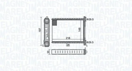 Радіатор пічки MAGNETI MARELLI BR464