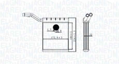 Радиатор печки MAGNETI MARELLI BR480