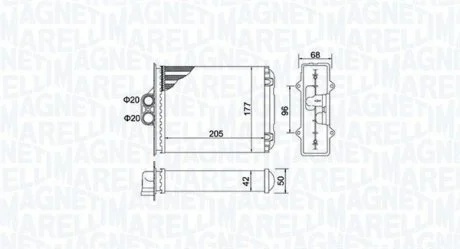 Радіатор пічки MAGNETI MARELLI BR482