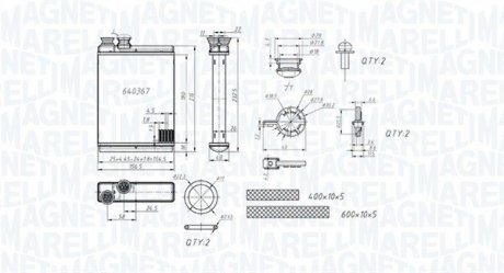 Радіатор пічки MAGNETI MARELLI BR486