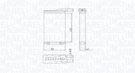 RENAULT радіатор опалення Espace I,Expess,Rapid,Super 5 MAGNETI MARELLI BR489