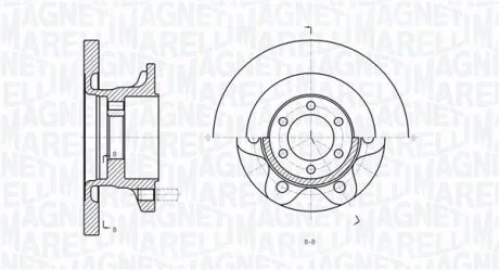 ДИСК ТОРМОЗНОЙ IVECO DAILY 00> 3.0JTD 35 C 17, 35 05> MAGNETI MARELLI MBD0289