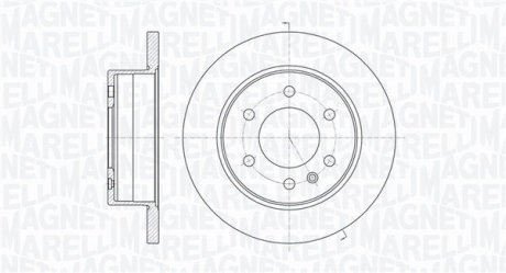 ДИСК ТОРМОЗНОЙ MERCEDES SPRINTER 06> 906 2.1 414 CDI 16> MAGNETI MARELLI MBD0295