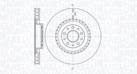 ДИСК ТОРМОЗНОЙ FIAT DOBLO 09> 1.3 JTD 16> MAGNETI MARELLI MBD0534